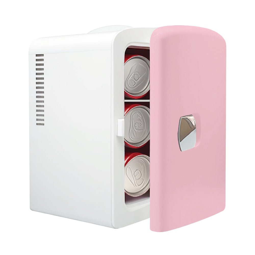Mini-Kühlschrank K4106, 4 Liter/6 Dosen, tragbarer Kühler und Wärmer, persönlicher Kühlschrank für Hautpflege, Kosmetik, Getränke, Lebensmittel, 100 % freonfrei, umweltfreundlich für Schlafzimmer, Büro, Auto, Wohnheim, Camping...