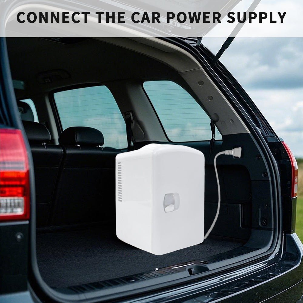 Mini refrigerador K4201 de 4 litros, color blanco, con capacidad para 4 litros y 6 latas, ideal para el cuidado de la piel, cosméticos, bebidas y alimentos. 100 % libre de freón, ecológico, ideal para dormitorio, oficina, coche y residencia universitaria.