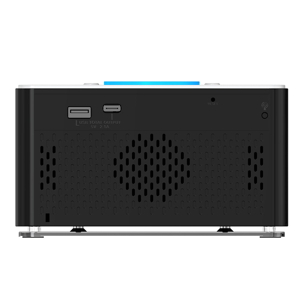 Creative APP Control, Alarm Clock Radio with 15W Wireless Charger, FM Radio, Bluetooth, Two Charging Ports, Dual Alarm, Sleep Timer, Snooze, Auto-Manual Dimmer, Night Light &1.4" Ice Blue LED Display Clock Radio for Bedroom iTOMA 207A-EU