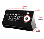 Alarm Clock with DAB & FM Radio,Dual Alarms, Snooze, Dimmable LCD Display, Night Light, Bluetooth,  Headphone，Type-C and USB Charging Ports iTOMA 729