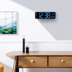 Digitale Wanduhr, 13 Zoll großes Display, LED-Wanduhr für Wohnzimmerdekor, Wecker, Timer, 12/24 Std., automatischer Helligkeitsdimmer, große Uhr mit Tag/Datum/Temperatur (13 Zoll) 