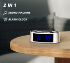 Máquina de ruido blanco con despertador, 20 sonidos relajantes, despertador con vibración o timbre, función de repetición, control de intensidad, temporizador y función de memoria para viajes en casa iTOMA 301