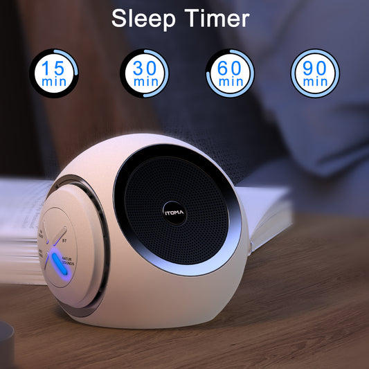 Weißes Rauschen, 30 beruhigende Geräuschoptionen, darunter Ventilator, Natur- und weißes Rauschen, Einschlaftimer, Bluetooth, einstellbare Lautstärke, Schlafgeräuschmaschine für Erwachsene iTOMA 318