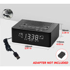Alarm Clock with DAB & FM Radio 40 Preset Stations, Dimmable LCD Display, Dual Alarm with ON/OFF button, Snooze, Bluetooth iTOMA 525D