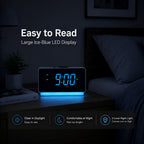 Digital Alarm Clock Radio with Bluetooth Speaker, FM Radio, Dual Alarm with Snooze, Large LED Display, Dimmer Control, Headphone,USB Charging Output and Night Light iTOMA 708