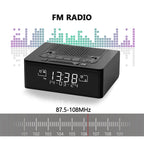 Alarm Clock with DAB & FM Radio 40 Preset Stations, Dimmable LCD Display, Dual Alarm with ON/OFF button, Snooze, Bluetooth iTOMA 525D