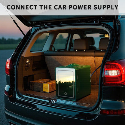 Mini Skincare Fridge with LED Mirror 6L K6104, 6Liter/6 Cans Cooler and Warmer for Makeup, Cosmetic, Beauty, Food, Medicine Portable Small Refrigerator 100% Freon-Free Eco Friendly for Bedroom, Nursery, Office, Camp and Car