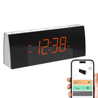 Kreativer Nachttisch-Wecker mit Radio und Bluetooth, UKW-Radio, Doppelalarm mit Schlummerfunktion, Aufladen über USB, automatischer und manueller Dimmer, Uhr fürs Nachttisch iTOMA 503A