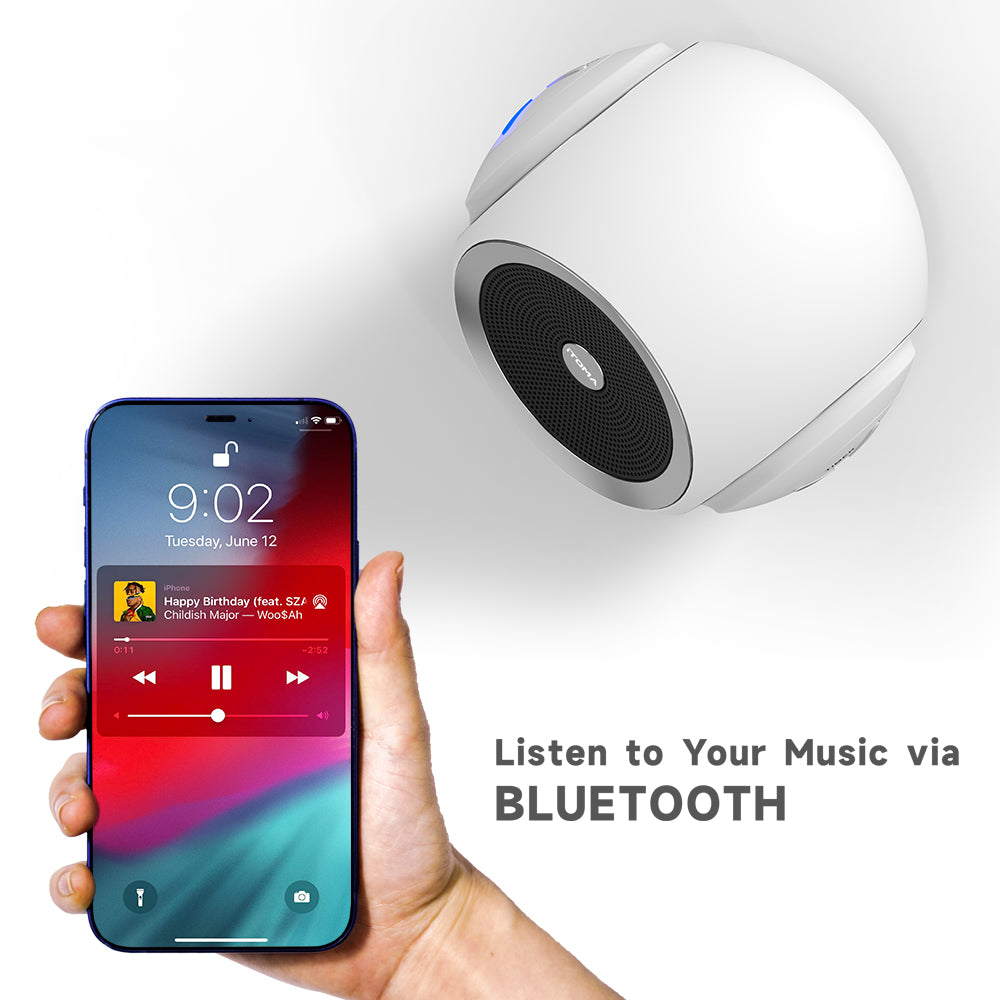Máquina de ruido blanco, 30 sonidos relajantes (ventilador, naturaleza y ruido blanco), temporizador, Bluetooth, volumen ajustable, iTOMA 318