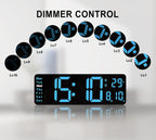Digitale Wanduhr, 13 Zoll großes Display, LED-Wanduhr für Wohnzimmerdekor, Wecker, Timer, 12/24 Std., automatischer Helligkeitsdimmer, große Uhr mit Tag/Datum/Temperatur (13 Zoll) 