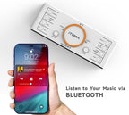 Reloj despertador con radio DAB y FM, 40 presintonías, conexión inalámbrica, alarma dual, temporizador de apagado automático, control de atenuación, cargador USB y conector para auriculares iTOMA 728