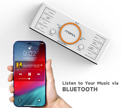 Wecker mit DAB- und UKW-Radio, 40 Voreinstellungen, kabellose Verbindung, Doppelalarm, Sleep-Timer, Dimmersteuerung, USB-Ladegerät und Kopfhöreranschluss iTOMA 728