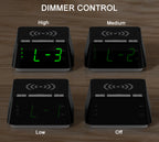 Nachttischwecker mit kabelloser Aufladung, Doppelalarm, Schlummerfunktion, Helligkeitsdimmer, USB-Ladeanschluss, großem LED-Display, Nachtlicht, Anzeige von Innentemperatur und Luftfeuchtigkeit iTOMA 801